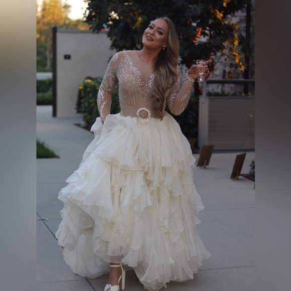 SOLD Watters Bridal WEDDING SKIRT “PRIYA” TAGS GORGEOUS FLOWY ORIG $1500 SOLD - Picture 9 of 9